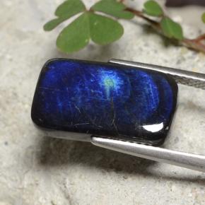 Espectrolita multicolor natural de 4,98 ct, corte cojín, opaco
