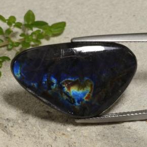 Espectrolita multicolor natural de 14,20 ct, forma elegante, opaco