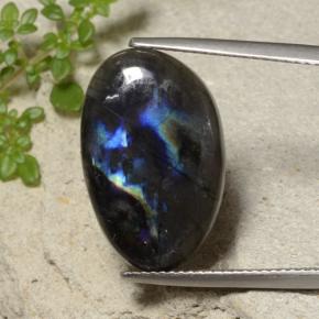 Espectrolita multicolor natural de 7,95 ct, forma elegante, translúcido
