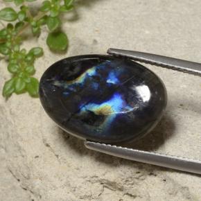 Espectrolita multicolor natural de 7,95 ct, forma elegante, translúcido