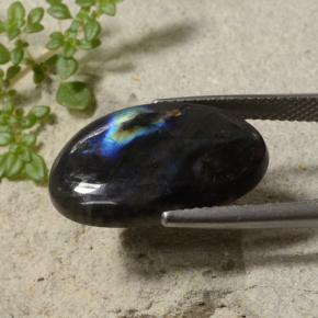 Espectrolita multicolor natural de 7,95 ct, forma elegante, translúcido