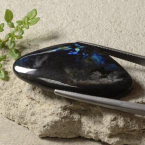 Espectrolita multicolor natural de 23,37 ct, forma elegante, opaco