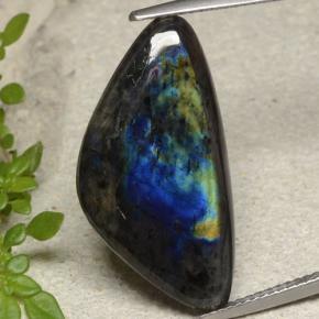 Espectrolita multicolor natural de 10,00 ct, forma elegante, opaco