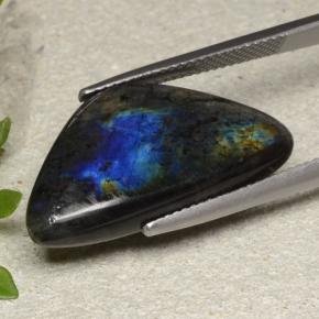 Espectrolita multicolor natural de 10,00 ct, forma elegante, opaco