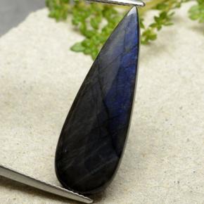 Espectrolita Multicolor natural de 7.41 ct, En forma de pera, Opaco