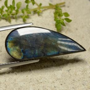 Espectrolita multicolor natural de 6,14 ct, forma elegante, opaco