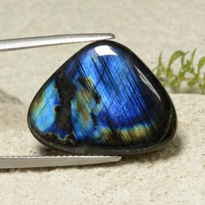 Espectrolita multicolor natural de 10,60 ct, trillón, opaco