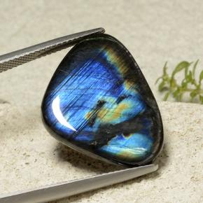 Espectrolita multicolor natural de 10,60 ct, trillón, opaco
