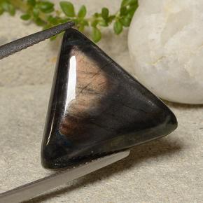 Espectrolita multicolor natural de 6,63 ct, trillón, opaco