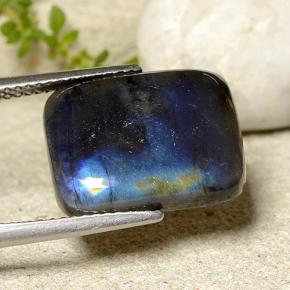 Espectrolita Multicolor natural de 6.99 ct, Corte Cojín, Opaco