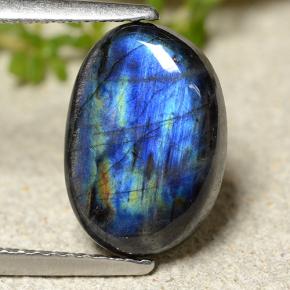 Espectrolita Multicolor natural de 2.95 ct, Corte Óvalo, Opaco