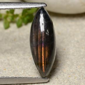 Espectrolita multicolor natural de 1,32 ct, marquesa, opaco