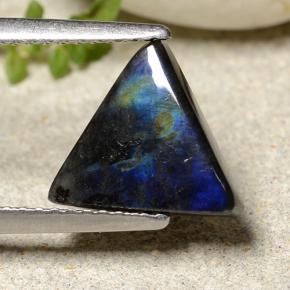 Espectrolita multicolor natural de 1,95 ct, trillón, opaco