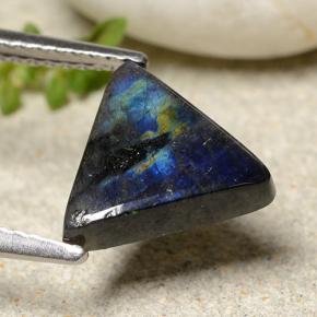 Espectrolita multicolor natural de 1,95 ct, trillón, opaco