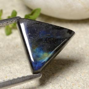 Espectrolita multicolor natural de 1,95 ct, trillón, opaco