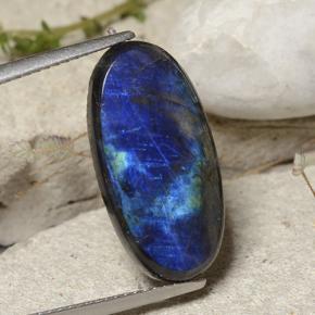 Espectrolita Multicolor natural de 5.96 ct, Corte Óvalo, Opaco