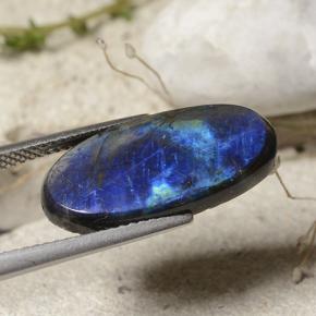 Espectrolita Multicolor natural de 5.96 ct, Corte Óvalo, Opaco