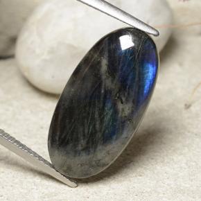 Espectrolita Multicolor natural de 7.34 ct, Corte Óvalo, Opaco