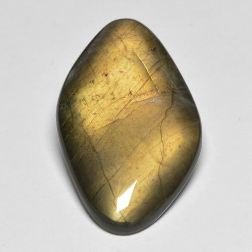 Espectrolita multicolor natural de 16,28 ct, forma elegante, opaco