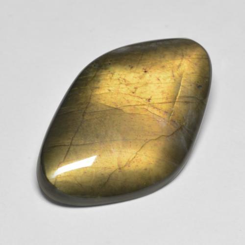 Espectrolita multicolor natural de 16,28 ct, forma elegante, opaco
