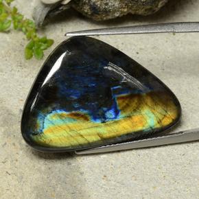 Espectrolita multicolor natural de 16,53 ct, forma elegante, opaco
