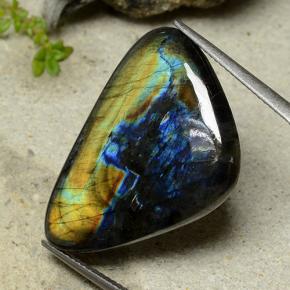 Espectrolita multicolor natural de 16,53 ct, forma elegante, opaco