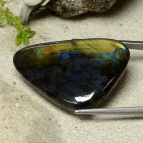 Espectrolita multicolor natural de 16,53 ct, forma elegante, opaco