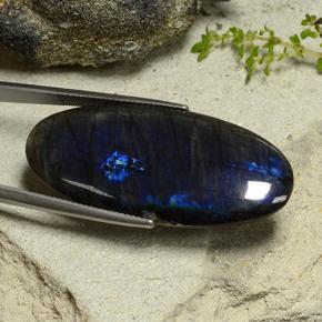 Espectrolita multicolor natural de 27,66 ct, corte óvalo, opaco