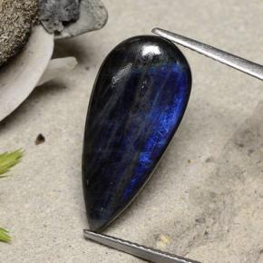 Espectrolita Multicolor natural de 5.40 ct, En forma de pera, Opaco