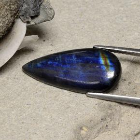 Espectrolita Multicolor natural de 5.40 ct, En forma de pera, Opaco