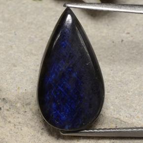 Espectrolita Multicolor natural de 6.53 ct, En forma de pera, Opaco