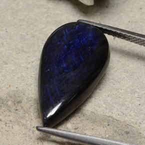 Espectrolita Multicolor natural de 6.53 ct, En forma de pera, Opaco