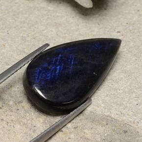 Espectrolita Multicolor natural de 6.53 ct, En forma de pera, Opaco