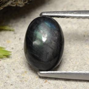 Espectrolita Multicolor natural de 1.49 ct, Corte Óvalo, Opaco