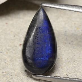 Espectrolita Multicolor natural de 1.74 ct, En forma de pera, Opaco