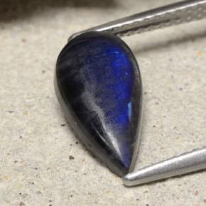 Espectrolita Multicolor natural de 1.74 ct, En forma de pera, Opaco