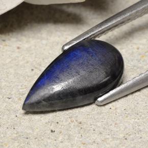 Espectrolita Multicolor natural de 1.74 ct, En forma de pera, Opaco