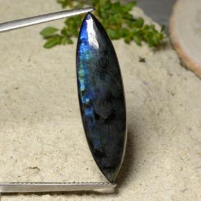 Espectrolita Multicolor natural de 8.57 ct, Marquesa, Opaco