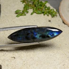 Espectrolita Multicolor natural de 8.57 ct, Marquesa, Opaco