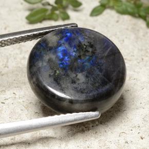 Espectrolita Multicolor natural de 6.72 ct, Corte Redondo, Opaco