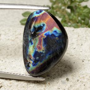 Espectrolita multicolor natural de 9,03 ct, forma elegante, opaco