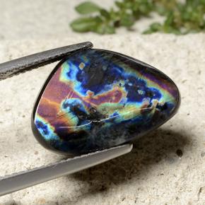 Espectrolita multicolor natural de 9,03 ct, forma elegante, opaco