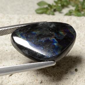Espectrolita multicolor natural de 9,03 ct, forma elegante, opaco