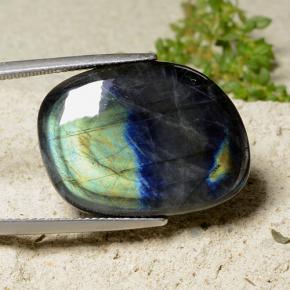 Espectrolita multicolor natural de 18,14 ct, forma elegante, opaco