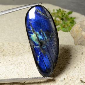 Espectrolita multicolor natural de 16,83 ct, forma elegante, opaco