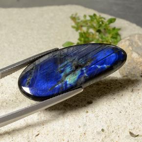 Espectrolita multicolor natural de 16,83 ct, forma elegante, opaco