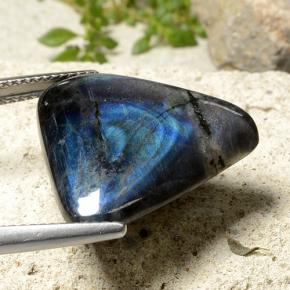 Espectrolita multicolor natural de 10,62 ct, trillón, opaco