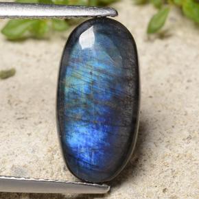 Espectrolita multicolor natural de 2,54 ct, corte óvalo, opaco