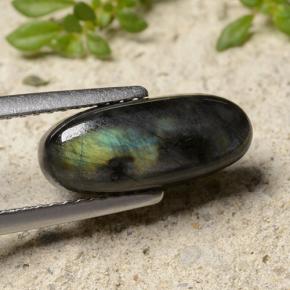 Espectrolita Multicolor natural de 2.84 ct, Corte Óvalo, Opaco