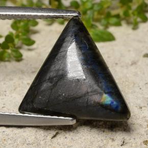 Espectrolita multicolor natural de 4,11 ct, trillón, opaco